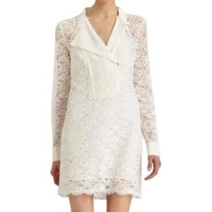 BCBG Max Azria Lunah Elegant White Lace Women's Dress Size Small